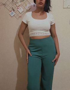 Teal Wide Leg Pants