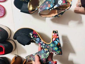 Floral Sandals multi colour one time used