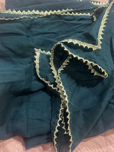 Teal Floral Kurta Set