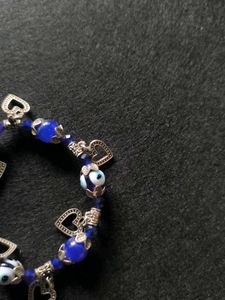 Evil Eye &amp; Heart Charm Bracelet