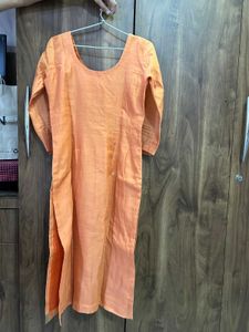 Embellished Orange Kurta