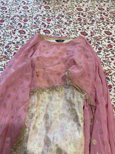 Pink Ethnic cape Dress