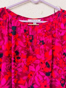 Vibrant Floral Print Long Sleeve Top