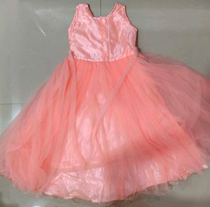 Beautiful Peach Embellished party dress