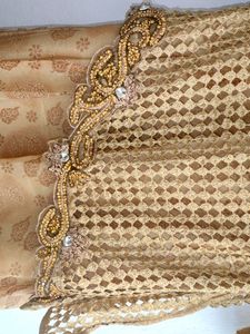 Gold Ethnic Full Length Gown, XS to S, Wore Once