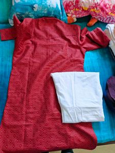 Stylish Kurta with White Pajama Set