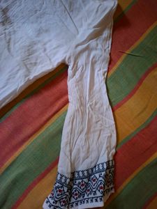 Embroidered White Kurta
