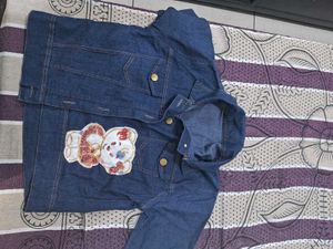 Cute Teddy Bear Denim Jacket