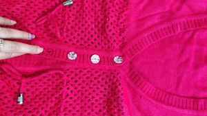 pink Net Sweater