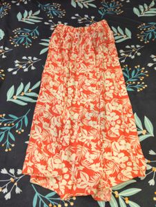 Flowy Floral Print Maxi Skirt