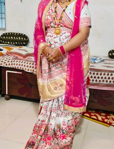 Pashmina Rajwadi Handwork Saree