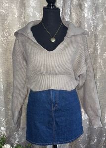Cozy Knit Collared Sweater
