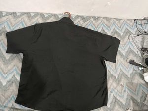 Chic Black Oversized Button-Down Shirt