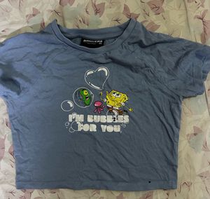 SpongeBob Graphic Crop Top