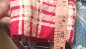 Classic Red &amp; White Plaid Flannel shirt
