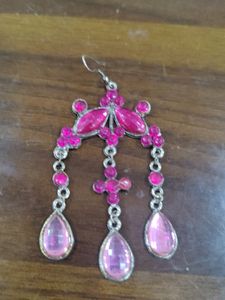 Pink Danglers Earrings