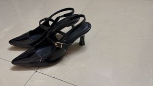 Chemistry Patent Slingback Heels