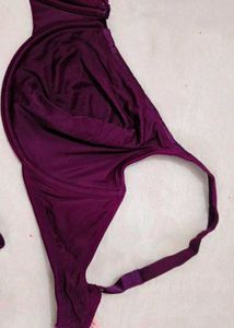 Burgundy humkemoller lingerie set