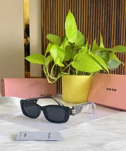 Miu Mi Black Rectangular Sunglasse