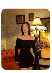 Chic Off-Shoulder Black Mini Dress