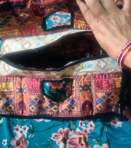 Quilted Pouch with Card Suit Pattern