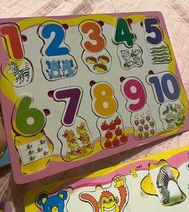 Wooden Peg Puzzles Set
