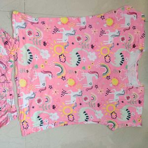 Cute Unicorn &amp; Dinosaur Pajama Set