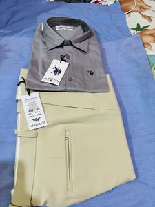 US Polo Shirt & Armani Trousers Set