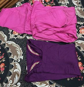 Vibrant Purple Kurta with Pink Salwar