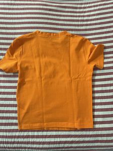 Zara Orange Crew Neck T-Shirt