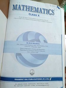 Mathematics Class X by R.D. Sharma