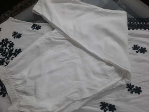 Embroidered White Kurti