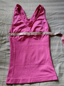 Pink Seamless Sports Bra Tank Top