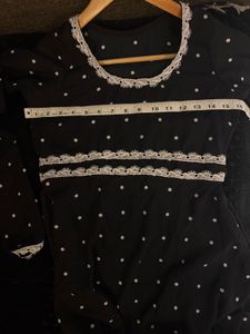 Elegant Black Polka Dot Maxi Dress
