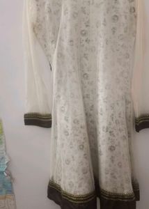 Anarkali Kurti Ofwhite Colour