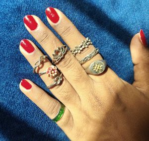 Boho Beaded Bracelets &amp; Rings Set