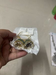 🆕 Green Jhumka Earrings