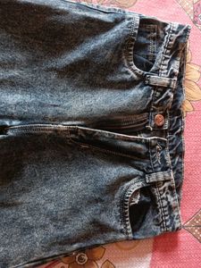 Acid Wash Wide Leg Jeans
