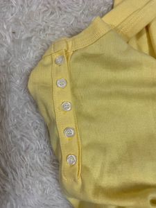 Butter Yellow Henley Tank Top