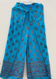 Blue Wrap Around Palazzo Pant