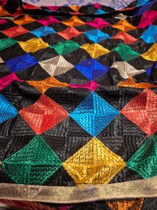 Phulkari crepe Dupatta