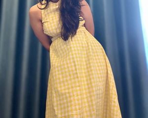 Cute Yellow Gingham Sundress