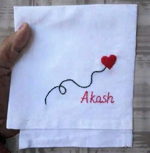 Costumize Name Embroidery Hanky