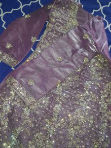 Embellished Lavender dress and shalwar with dupatt