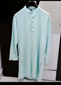 Light Blue Sequined Kurta