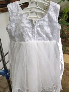White Party Wear Frock