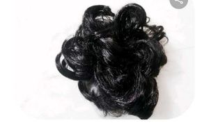 Black Curly Hair Bun
