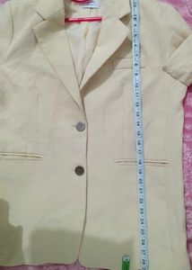 Butter yellow 💛 Chic Cream Oversized Blazer