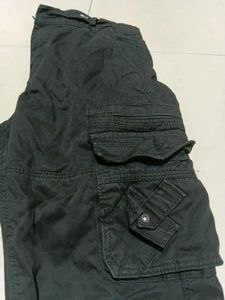boy's Black Cargo Pants