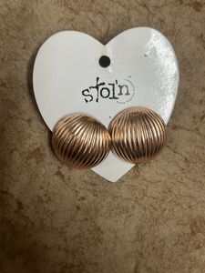 Textured Dome Rose Gold Earrings